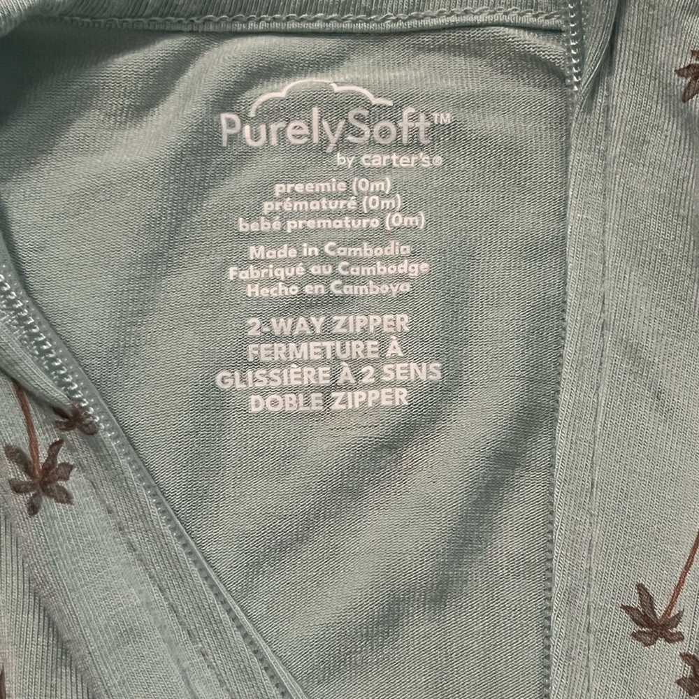 Carter's Purely Soft Baby Onesie with Zipper
